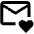 Heart Email Favorite Icon from Outlined Line - Material Pro Set
