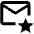 Star Email Favorite Icon from Outlined Line - Material Pro Set