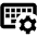 Keyboard Setting Gear Icon from Outlined Line - Material Pro Set