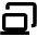 Laptop Projection Icon from Outlined Line - Material Pro Set