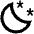 Night Sky Icon from Outlined Line - Material Pro Set