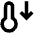 Temperature Down Icon from Outlined Line - Material Pro Set