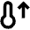 Temperature Up Icon from Outlined Line - Material Pro Set