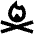 Campfire Icon from Outlined Line - Material Pro Set