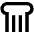 Greek Column Icon from Outlined Line - Material Pro Set