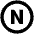 North Circle Icon from Outlined Line - Material Pro Set