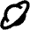 Planet Ring Icon from Outlined Line - Material Pro Set