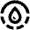 Water Drop Circle Icon from Outlined Line - Material Pro Set