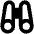 Binoculars Icon from Outlined Line - Material Pro Set