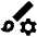 Brush Setting Gear Icon from Outlined Line - Material Pro Set