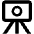 Camera Tripod Icon from Outlined Line - Material Pro Set