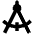 Drawing Compass Icon from Outlined Line - Material Pro Set