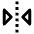 Flip Horizontal Alt Icon from Outlined Line - Material Pro Set