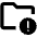 Folder Alert Icon from Outlined Line - Material Pro Set