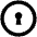 Keyhole Circle Icon from Outlined Line - Material Pro Set