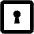 Keyhole Square Icon from Outlined Line - Material Pro Set