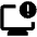 Monitor Alert Icon from Outlined Line - Material Pro Set