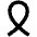 Cancer Ribbon Icon from Outlined Line - Material Pro Set