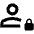 Person Lock Icon from Outlined Line - Material Pro Set