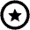 Star Circle Icon from Outlined Line - Material Pro Set