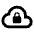 Cloud Lock Icon from Outlined Line - Material Pro Set
