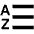 Descending Alphabetical List Icon from Outlined Line - Material Pro Set
