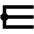 End Cap Straight Icon from Outlined Line - Material Pro Set
