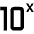 Exponent Number Icon from Outlined Line - Material Pro Set
