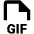 File Gif Icon from Outlined Line - Material Pro Set