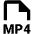 File Mp4 Icon from Outlined Line - Material Pro Set