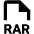 File Rar Icon from Outlined Line - Material Pro Set