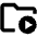Folder Video Icon from Outlined Line - Material Pro Set