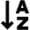 Order Ascending Alphabetical Icon from Outlined Line - Material Pro Set