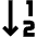 Order Ascending Numbers Icon from Outlined Line - Material Pro Set
