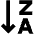 Order Descending Alphabetical Icon from Outlined Line - Material Pro Set