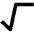 Square Root Icon from Outlined Line - Material Pro Set
