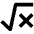 Square Root X Icon from Outlined Line - Material Pro Set