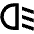 Headlight Low Icon from Outlined Line - Material Pro Set