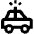 Police Car Icon from Outlined Line - Material Pro Set
