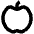 Apple Icon from Outlined Line - Material Pro Set