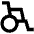 Wheelchair Icon from Outlined Line - Material Pro Set