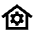 Home Setting Gear Icon from Outlined Line - Material Pro Set