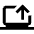 Laptop Upload Icon from Outlined Line - Material Pro Set