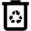 Recycling Bin Icon from Outlined Line - Material Pro Set