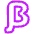 Beta Symbol Icon from Plump Neon Set