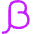 Beta Symbol Icon from Flex Neon Set