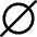 Empty Set Math Symbol Icon from Core Line Set