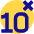 Exponent Number Icon from Sharp Pop Set