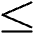 Less Than Equal Symbol Icon from Ultimate Regular Set