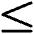 Less Than Equal Symbol Icon from Ultimate Bold Set